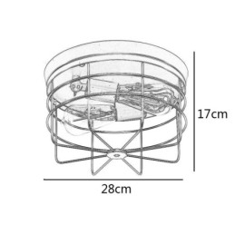 Industriell Metallburtaklampe Rustikk Innfelt Lampearmatur
