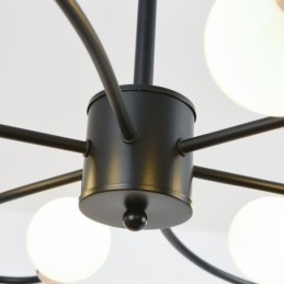 Rustikk Lysekrone Med 6 Lys, Klassisk Taklampe Med Kronblader