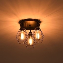 Industriell Taklampe Med Innfelt Tak Og 3 Lys