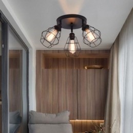 Industriell Taklampe Med Innfelt Tak Og 3 Lys