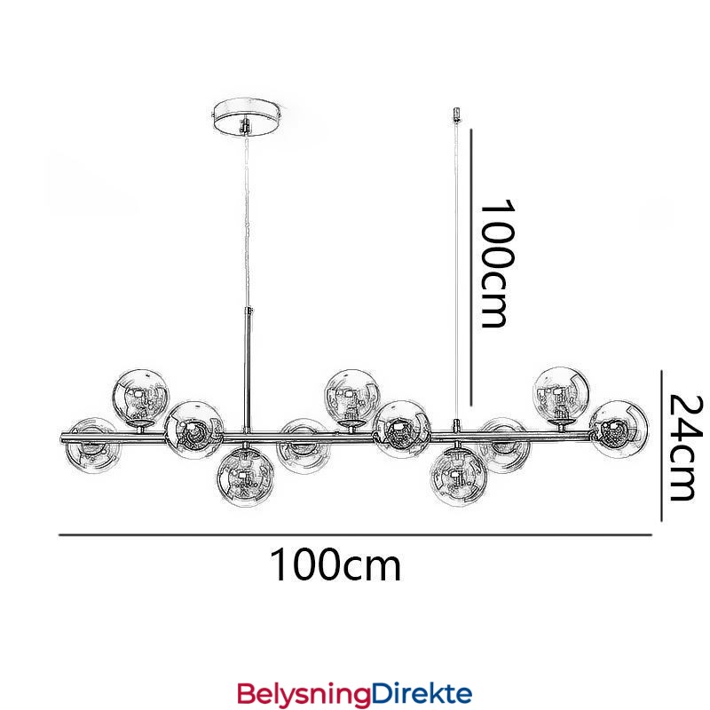 Pendellampe Magic Beans Molekylær Glasstaklampe