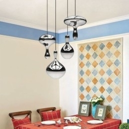 Kreativ Pendellampe Moderne Enkel Galvanisert Glass Liten Taklampe