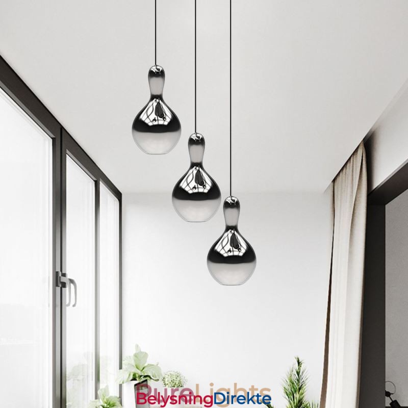 Kreativ Pendellampe Moderne Enkel Galvanisert Glass Liten Taklampe