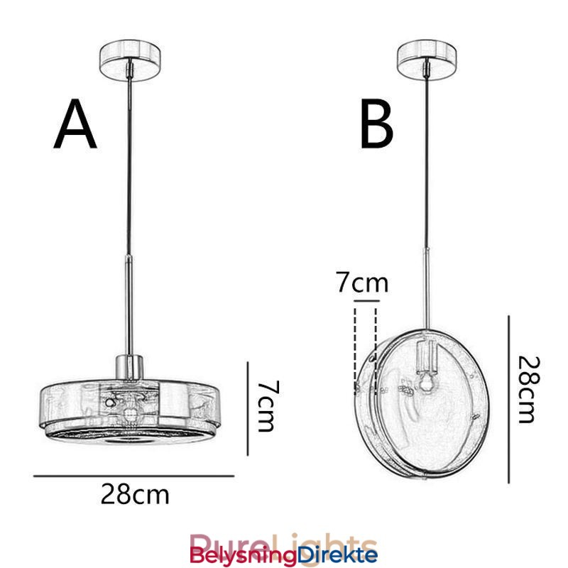 Rund Kakeglass Pendellampe Moderne Minimalistisk Smijerns Taklampe