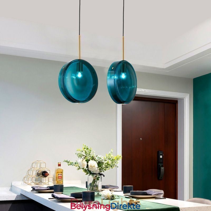 Rund Kakeglass Pendellampe Moderne Minimalistisk Smijerns Taklampe