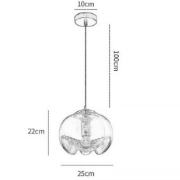 Stamen Glass Pendellampe Moderne Minimalistisk Smijerns Taklampe