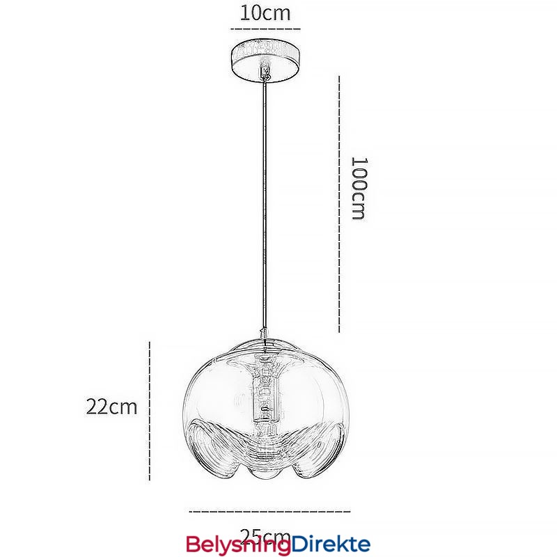 Stamen Glass Pendellampe Moderne Minimalistisk Smijerns Taklampe