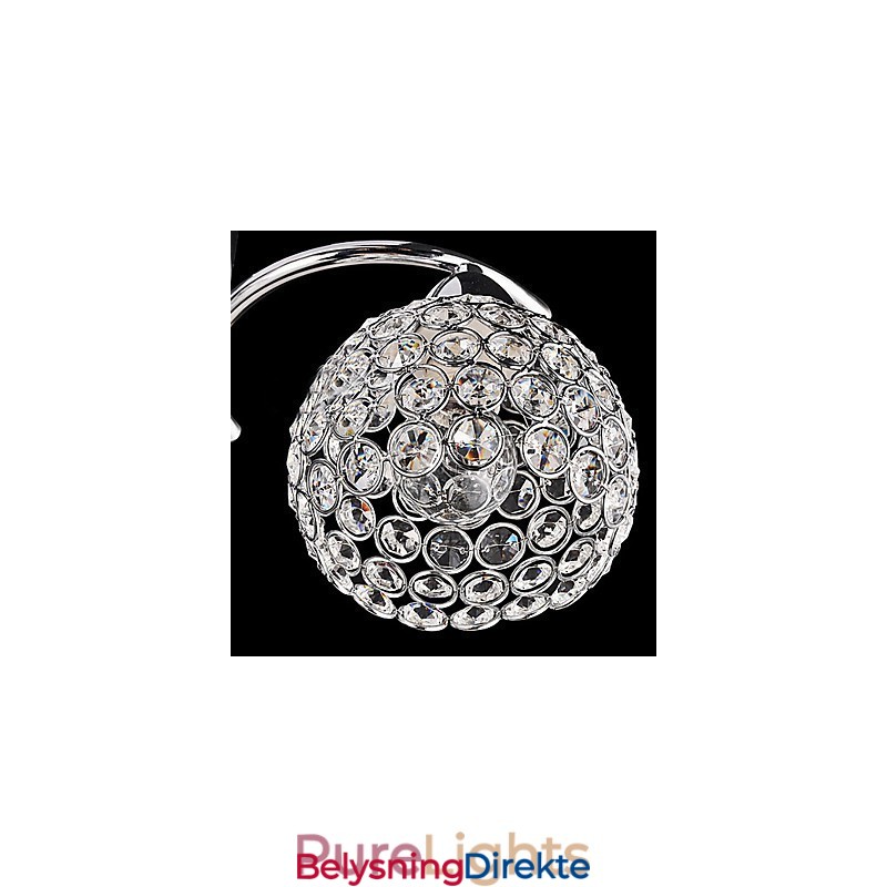 Moderne Samtids Krystall Galvanisert Metall Pendellampe Innfelt Montering