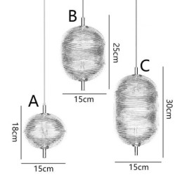 Vannripple Pendellampe Moderne Minimalistisk Smijerns Taklampe