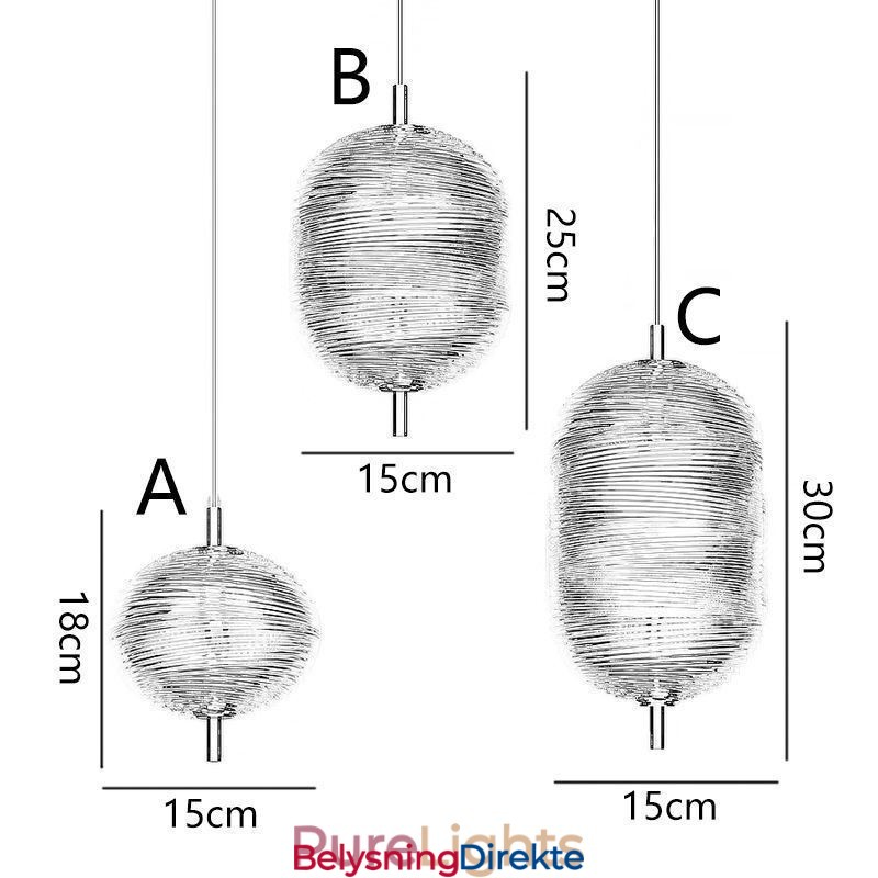 Vannripple Pendellampe Moderne Minimalistisk Smijerns Taklampe