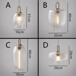 Moderne Minimalistisk Smijerns Taklampe I Frostet Glass