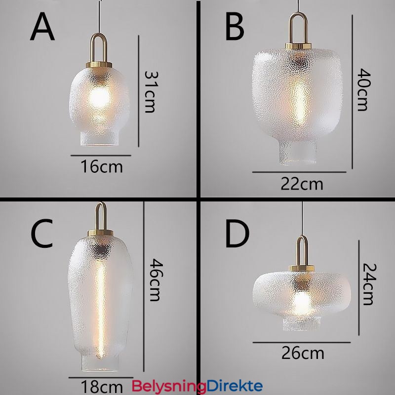 Moderne Minimalistisk Smijerns Taklampe I Frostet Glass