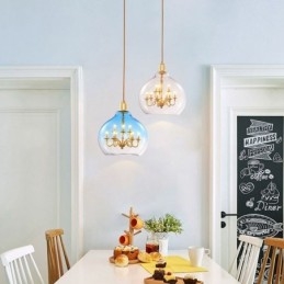 Glass Pendellampe Moderne Minimalistisk Smijerns Taklampe Med 9 Lys