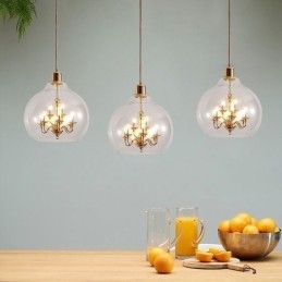 Glass Pendellampe Moderne Minimalistisk Smijerns Taklampe Med 9 Lys