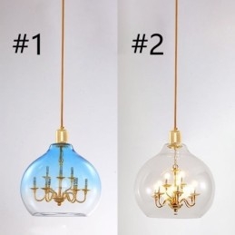 Glass Pendellampe Moderne Minimalistisk Smijerns Taklampe Med 9 Lys