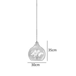Glass Pendellampe Moderne Minimalistisk Smijerns Taklampe Med 9 Lys