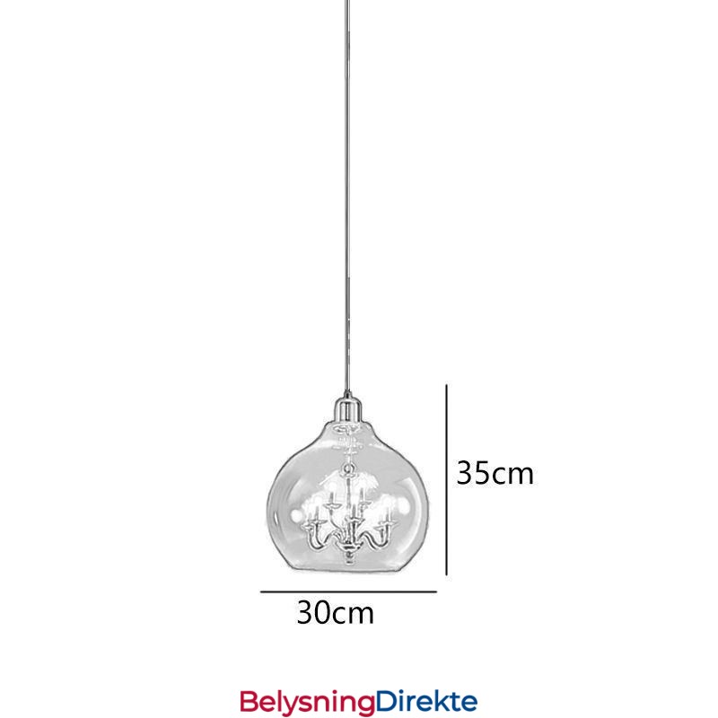 Glass Pendellampe Moderne Minimalistisk Smijerns Taklampe Med 9 Lys