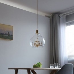 Glass Pendellampe Moderne Minimalistisk Smijerns Taklampe Med 9 Lys