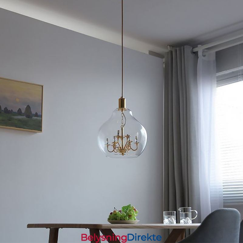 Glass Pendellampe Moderne Minimalistisk Smijerns Taklampe Med 9 Lys