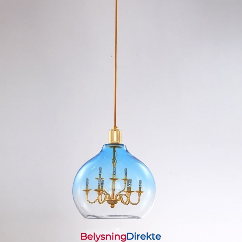 Glass Pendellampe Moderne Minimalistisk Smijerns Taklampe Med 9 Lys