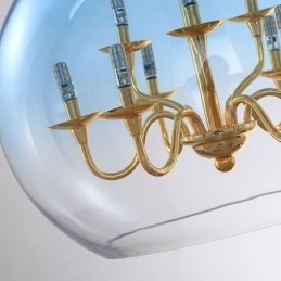 Glass Pendellampe Moderne Minimalistisk Smijerns Taklampe Med 9 Lys