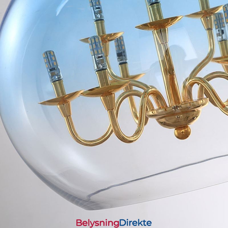 Glass Pendellampe Moderne Minimalistisk Smijerns Taklampe Med 9 Lys