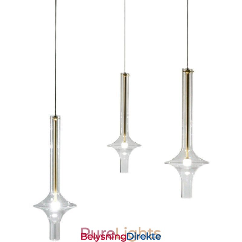 Glassrørs Pendellampe Moderne Minimalistisk Smijerns Taklampe