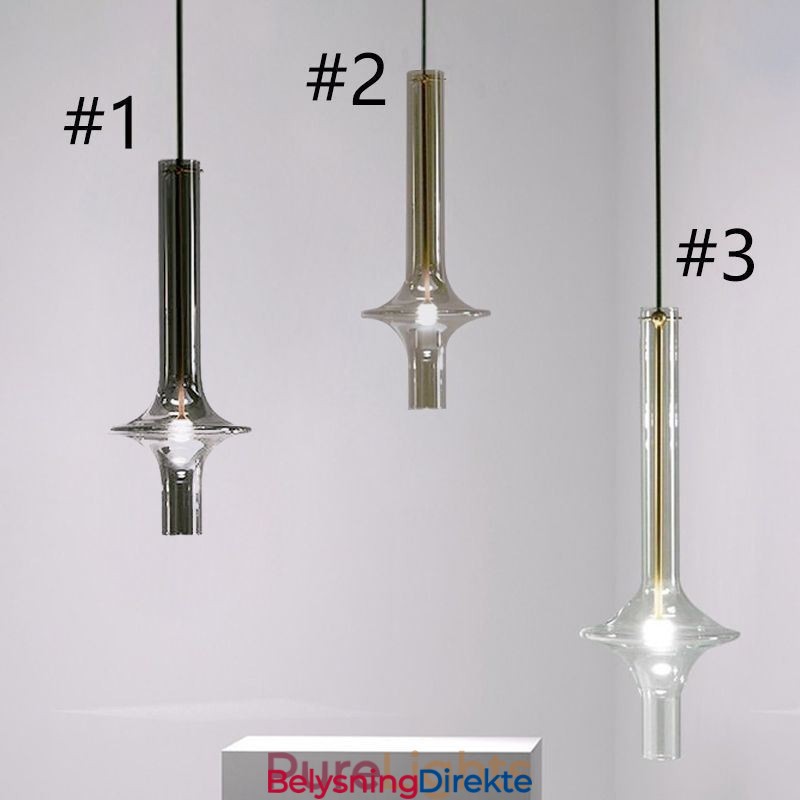 Glassrørs Pendellampe Moderne Minimalistisk Smijerns Taklampe