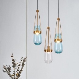 Vanndråpe Glass Pendellampe Moderne Minimalistisk Smijern Liten Taklampe