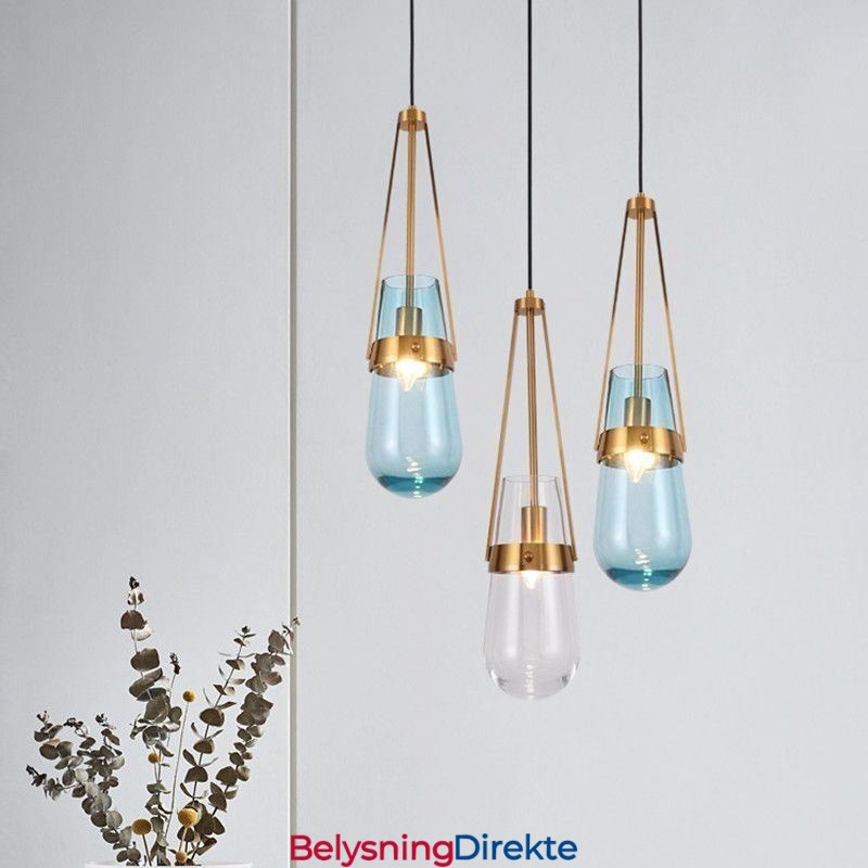 Vanndråpe Glass Pendellampe Moderne Minimalistisk Smijern Liten Taklampe