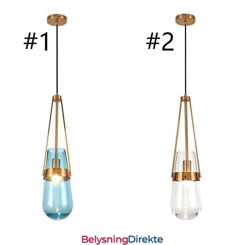 Vanndråpe Glass Pendellampe Moderne Minimalistisk Smijern Liten Taklampe