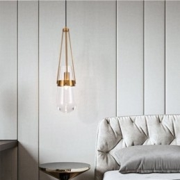 Vanndråpe Glass Pendellampe Moderne Minimalistisk Smijern Liten Taklampe