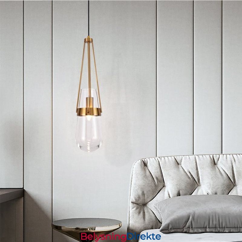 Vanndråpe Glass Pendellampe Moderne Minimalistisk Smijern Liten Taklampe
