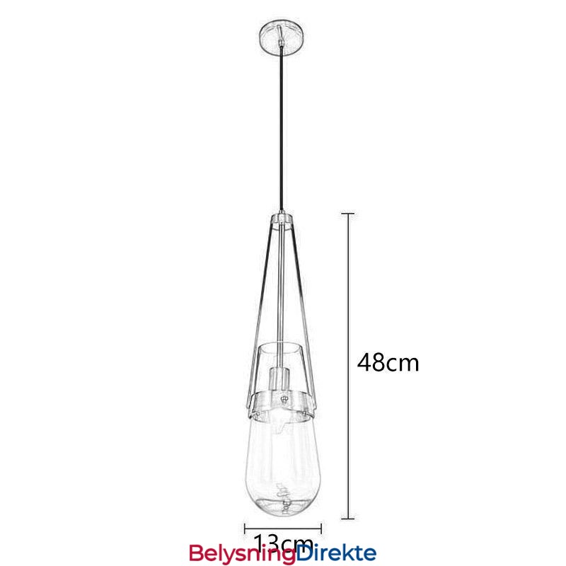 Vanndråpe Glass Pendellampe Moderne Minimalistisk Smijern Liten Taklampe
