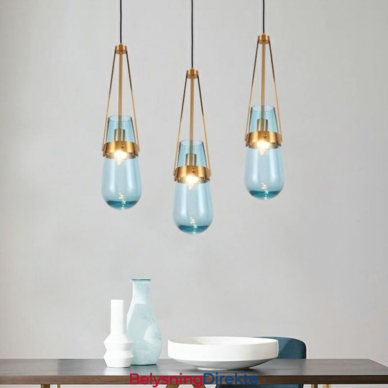 Vanndråpe Glass Pendellampe Moderne Minimalistisk Smijern Liten Taklampe
