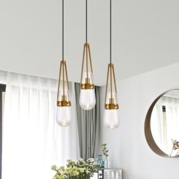 Vanndråpe Glass Pendellampe Moderne Minimalistisk Smijern Liten Taklampe