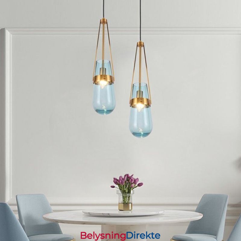Vanndråpe Glass Pendellampe Moderne Minimalistisk Smijern Liten Taklampe