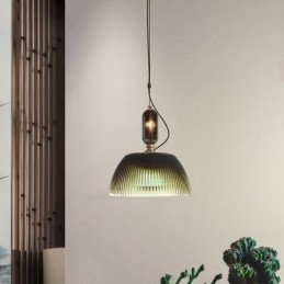 Plissert Glass Pendellampe Moderne Minimalistisk Smijern Liten Taklampe