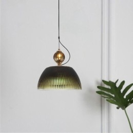 Plissert Glass Pendellampe Moderne Minimalistisk Smijern Liten Taklampe