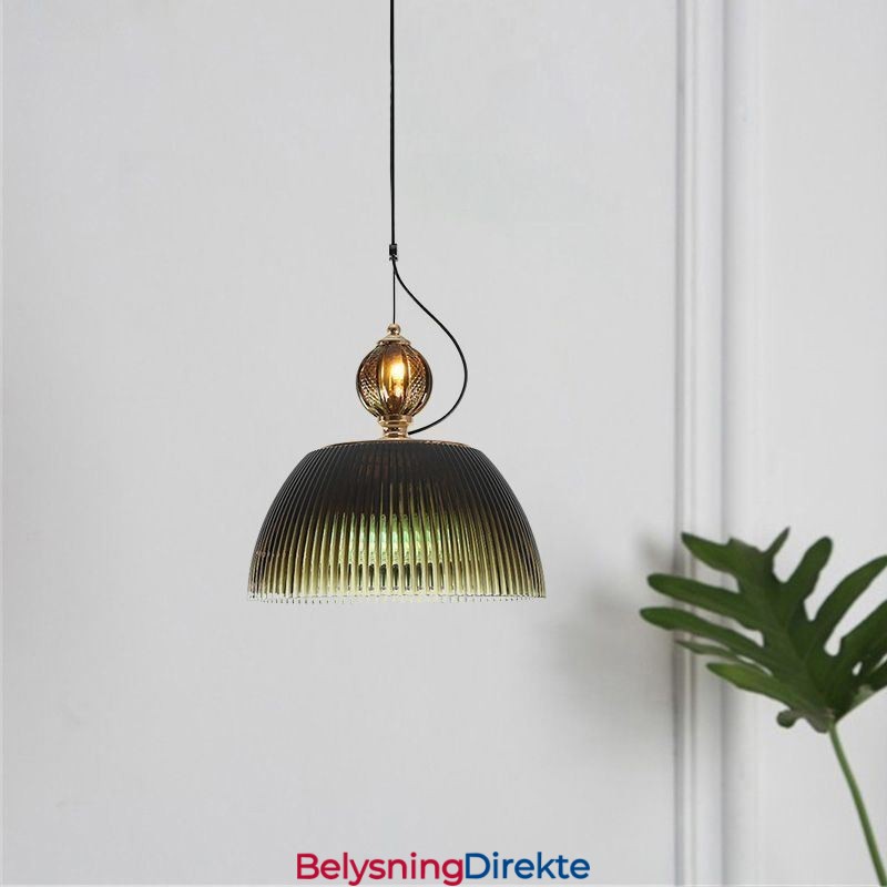 Plissert Glass Pendellampe Moderne Minimalistisk Smijern Liten Taklampe