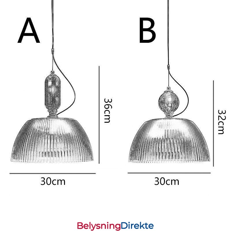 Plissert Glass Pendellampe Moderne Minimalistisk Smijern Liten Taklampe