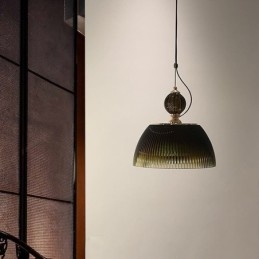 Plissert Glass Pendellampe Moderne Minimalistisk Smijern Liten Taklampe