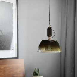 Plissert Glass Pendellampe Moderne Minimalistisk Smijern Liten Taklampe
