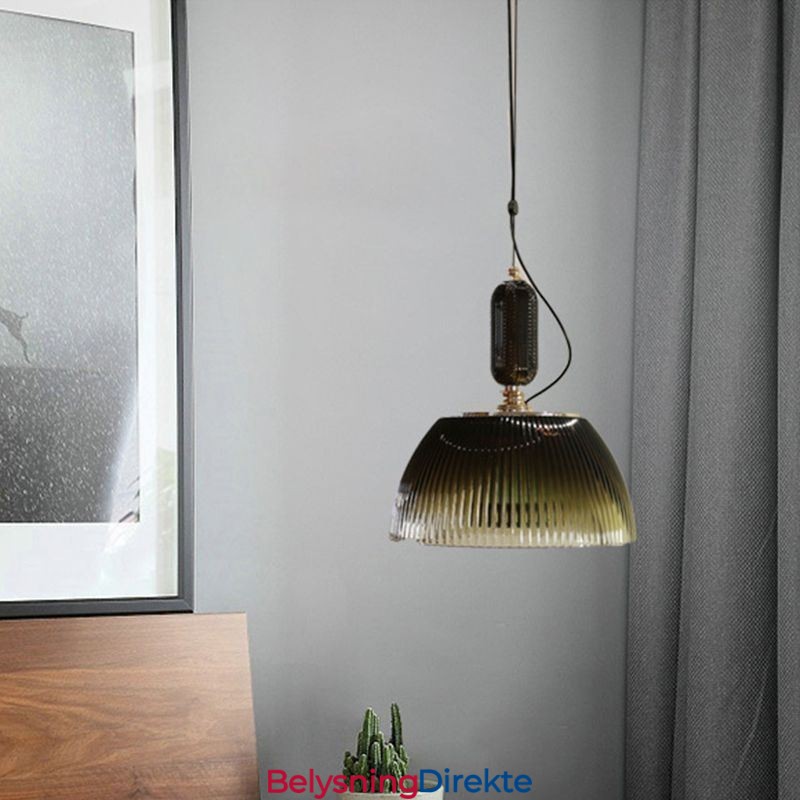 Plissert Glass Pendellampe Moderne Minimalistisk Smijern Liten Taklampe