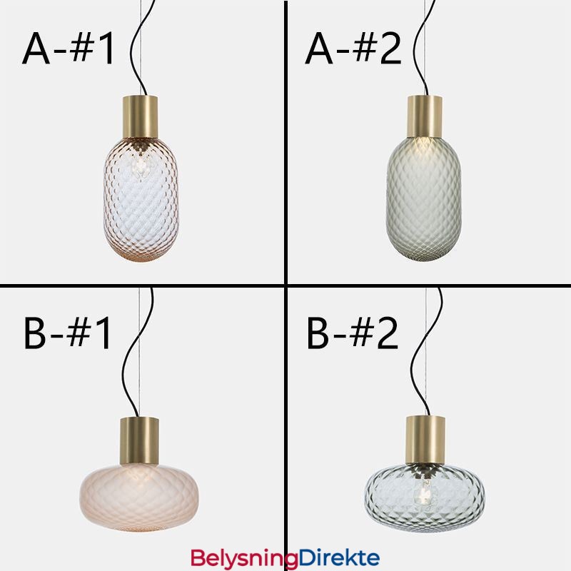 Rutenett Glass Pendellampe Moderne Jern Enkel Taklampe