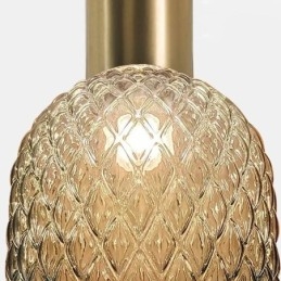 Rutenett Glass Pendellampe Moderne Jern Enkel Taklampe