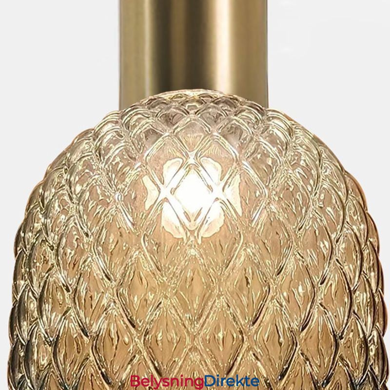 Rutenett Glass Pendellampe Moderne Jern Enkel Taklampe