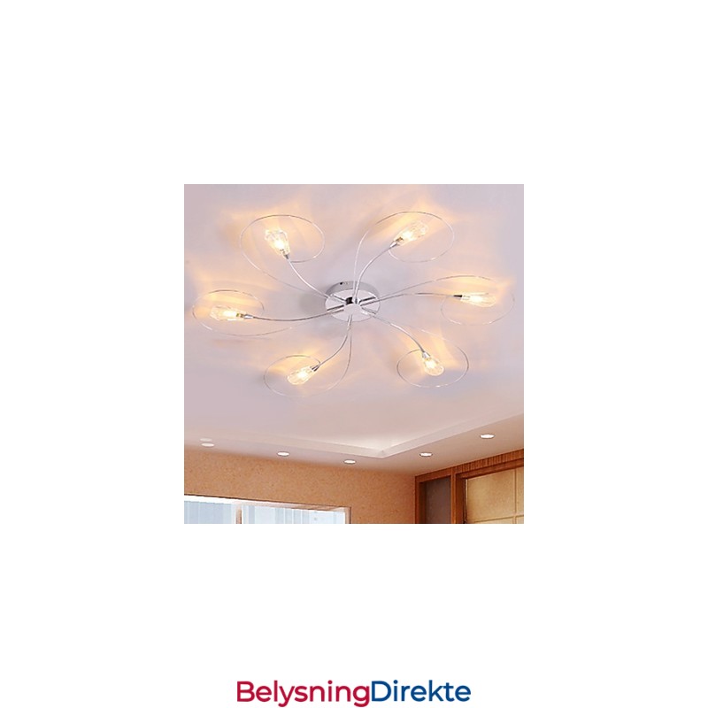 Moderne Samtidskunstnerisk Galvanisert Lysekrone Innfelt