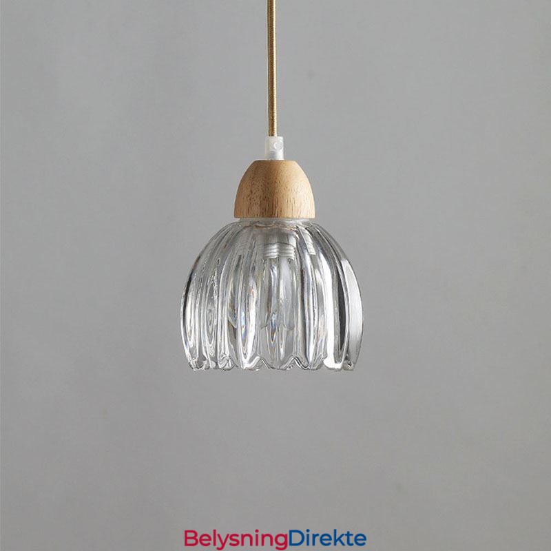 Pendellampe I Glass, Retro, Pastoral Stil, Taklampe I Gummitre, Dekorativ Lampe