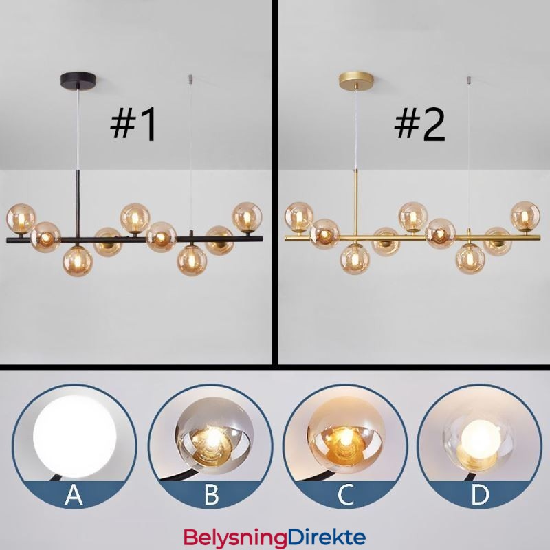 Pendellampe Moderne Enkel Magiske Bønner Molekylær Smijerns Glass Taklampe